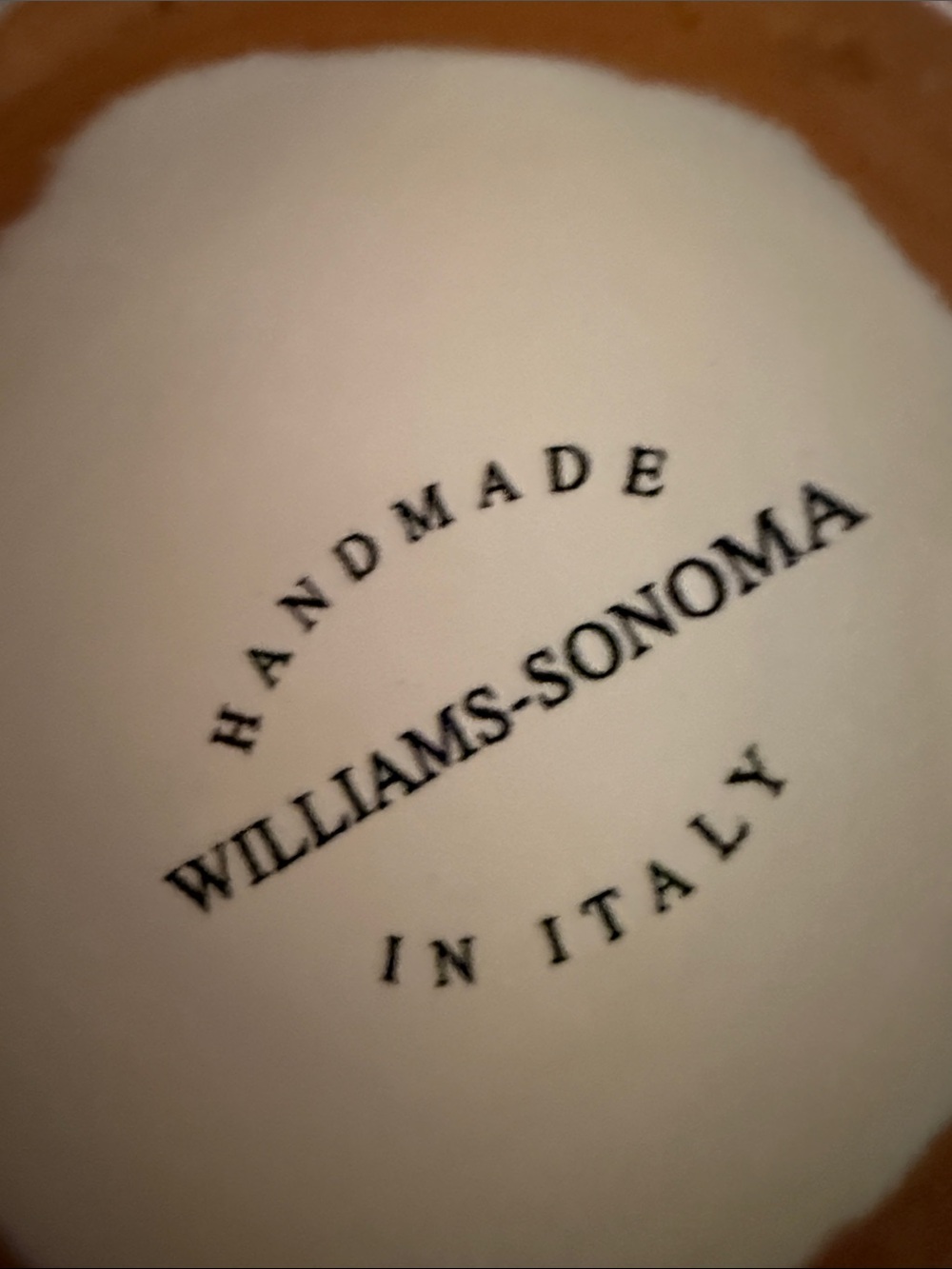 Vintage Williams and Sonoma Hand-Painted Rosemary Herb Bowl - Green and Cream - Picture 3 of 9